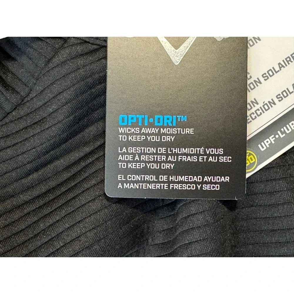 Callaway Golf Ottoman Quarter Zip Base Layer Pullover Mens L NWT Opti-Dri Black - Picture 9 of 12